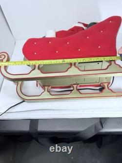 Santa On Sleigh Vintage 1998 Christmas Holiday Creation Animated And Music