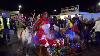 Santa Pulled By Reindeer On His Sleigh During Banchory Christmas Lights Parade In Scotland 2021