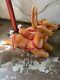 Santa Reindeer Sled Blowmold Christmas Holiday Decor Outdoor