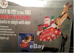 Santa Reindeer Sleigh Illusion Christmas Airblown Inflatable