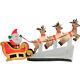 Santa Reindeer Sleigh Illusion Gemmy Christmas Airblown Inflatable