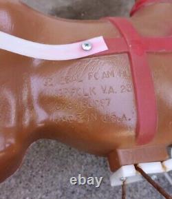 Santa & Sleigh & 1 Reindeer Blowmold Generel Foam Products VTG USA LOCAL PICKUP