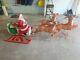 Santa Sleigh Blow Mold And 3 Reindeer Tpi 1989 Canada Large Size