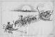 Santa Sleigh Filled With Toys Reindeer Meeting Of The Old And New Santa Claus