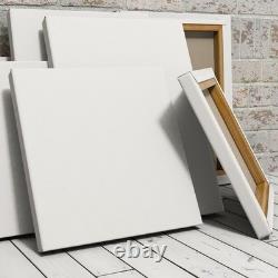 Santa Sleigh Full Moon Canvas Art Vintage Christmas Reindeer Decor