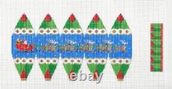 Santa, Sleigh & Reindeer 3-D Hot Air Balloon Needlepoint Canvas S. Roberts