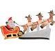 Santa Sleigh Reindeer 6' Floating Airblown Inflatable Christmas Prop Decoration