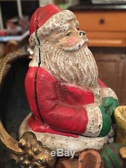 Santa Sleigh & Reindeer Cast Iron Toy