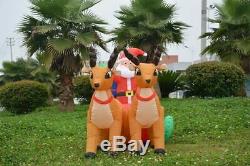 Santa Sleigh Reindeer Inflatable Christmas Decoration Home Mall