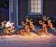 Santa Sleigh Reindeer Lighted Outdoor Lawn Yard Decor Christmas Holiday Strong