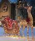 Santa Sleigh Reindeer Outdoor Yard Led Prelit Christmas Decoration Holiday Cheer