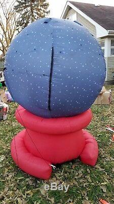Santa Sleigh Reindeer Sparkling Light Up SnowGlobe Christmas Airblown Inflatable