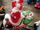 Santa Sleigh And Reindeer Empire Blow Mold Christmas Yard Decoration Vtg 1970