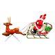 Santa Sleigh And Reindeer Light Up Christmas Yard Decoration Blow Mold