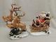 Santa Sleigh And Reindeer Set Porcelain / Grandeur Noel Collectors Edition 2003