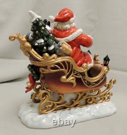 Santa Sleigh and Reindeer Set Porcelain / Grandeur Noel Collectors Edition 2003
