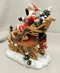 Santa Sleigh and Reindeer Set Porcelain / Grandeur Noel Collectors Edition 2003
