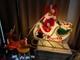 Santa Sleigh And Reindeer Vintage Blow Mold