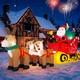 Santa Sleigh With 3 Reindeer Led Lights