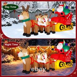Santa Sleigh with 3 Reindeer LED Lights