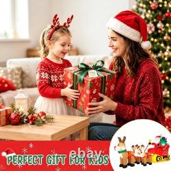 Santa Sleigh with 3 Reindeer LED Lights