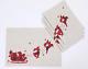 Santa Sleigh With Reindeers Christmas 14 X 20 Placemats L70118 (set Of 4)