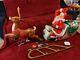 Santa And Sleigh/ Reindeer Lighted Blow Mold, 72 Christmas Yard Decoration, New