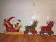 Santa In Sleigh And Reindeer Christmas Lawn Yard Art Decoration Made To Order