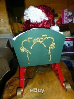 Santa in Sleigh and Reindeer Large Animated Holiday Decor by Holiday Living