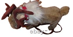 Santa's Best 2002-ANIMATED Lighted Santa in Sleigh & Reindeer Christmas-PREOWNED