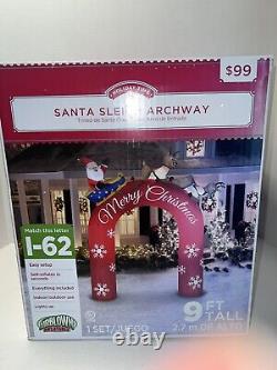 Santa's Sleigh Archway Inflatable 9 FT TALL BRAND NEW! Christmas Reindeer