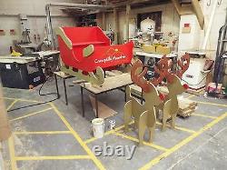 Santa's Sleigh PLYWOOD Large sit in Christmas Wooden Take Apart 1500 mm long