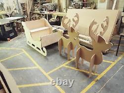 Santa's Sleigh PLYWOOD Large sit in Christmas Wooden Take Apart 1500 mm long
