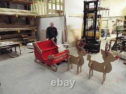 Santa's Sleigh PLYWOOD Large sit in Christmas Wooden Take Apart 1500 mm long