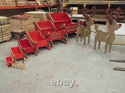 Santa's Sleigh PLYWOOD Large sit in Christmas Wooden Take Apart 1500 mm long