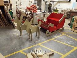 Santa's Sleigh PLYWOOD Large sit in Christmas Wooden Take Apart 1500 mm long