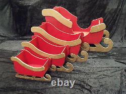 Santa's Sleigh & Reindeer MDF Large Unpainted Wooden To Sit In 1150mm Long Santa