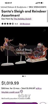 Santa's Sleigh and Reindeer Assortment by The Holiday Aisle