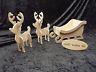 Santa's Sleigh & Two Reindeer Mdf Wooden Christmas Decoration Xmas Santa