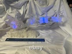 Santa's Sleigh with REINDEER (6) LARGE Holiday Ice Sculpture Heritage Mint Ltd