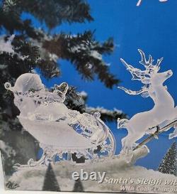 Santa's Sleigh with REINDEER (6) LARGE Holiday Ice Sculpture Heritage Mint Ltd