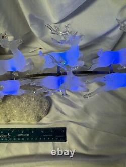Santa's Sleigh with REINDEER (6) LARGE Holiday Ice Sculpture Heritage Mint Ltd