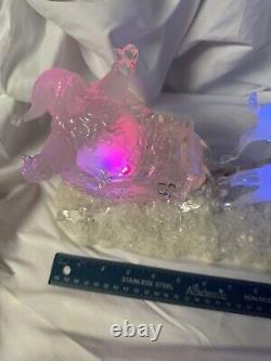 Santa's Sleigh with REINDEER (6) LARGE Holiday Ice Sculpture Heritage Mint Ltd