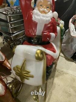Santa sleigh and 3 reindeer blow mold