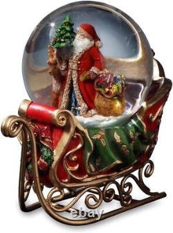 Santa with Reindeer and Sleigh Water Globe