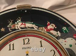 Seiko Melodies In Motion Santa, Reindeer, Sleigh Christmas Chiming Musical Clock