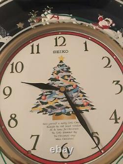 Seiko Melodies In Motion Santa, Reindeer, Sleigh Christmas Chiming Musical Clock