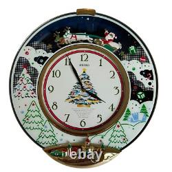 Seiko Melodies in Motion Christmas Musical Wall Clock with Santa Sleigh Reindeer