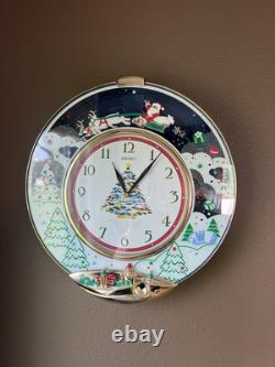 Seiko Melodies in Motion Christmas Musical Wall Clock with Santa Sleigh Reindeer