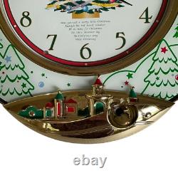 Seiko Melodies in Motion Christmas Musical Wall Clock with Santa Sleigh Reindeer